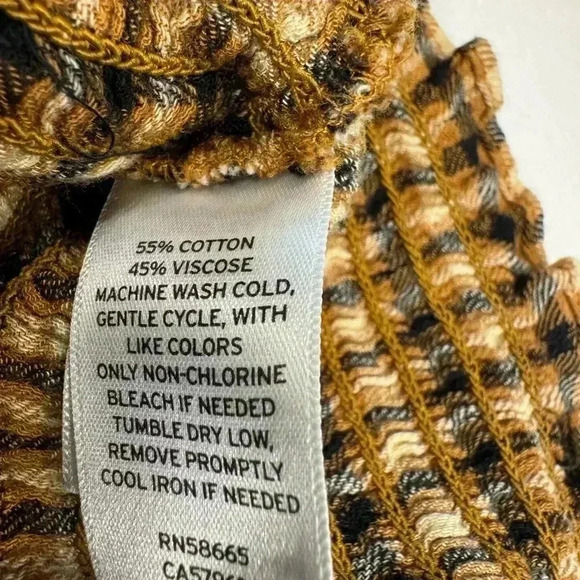 BP Nordstrom plaid long sleeve crop top size small - Picture 4 of 6